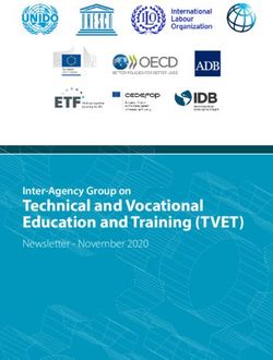 Technical and Vocational Education and Training (TVET) - Inter-Agency Group on - Recent