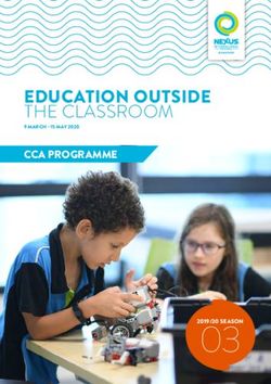 EDUCATION OUTSIDE THE CLASSROOM - CCA PROGRAMME - 2019/20 SEASON 03 - Nexus ...