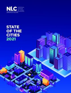 STATE OF THE CITIES 2021 - NATIONAL LEAGUE OF CITIES
