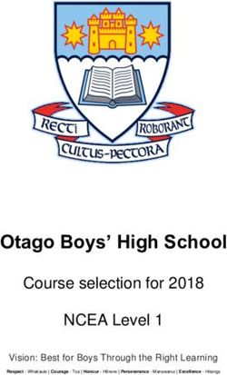 Otago Boys' High School - Course selection for 2018 NCEA Level 1 Vision: Best for Boys Through the Right Learning - Otago Boys' High School