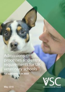 Admissions processes and entry requirements for UK veterinary schools - For applications in 2018