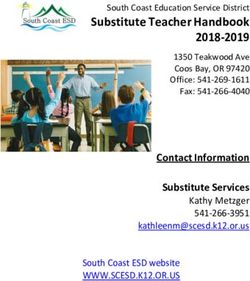 Substitute Teacher Handbook 2018-2019 - South Coast Education Service District - South Coast ESD