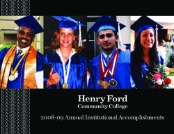 Henry Ford Community College - 2008-09 Annual Institutional Accomplishments