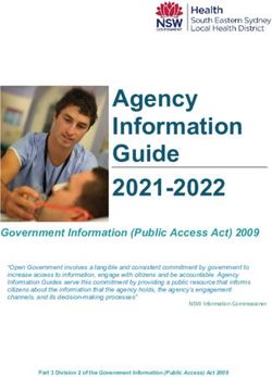 Agency Information Guide 2021-2022 - Government Information (Public Access Act) 2009 - South Eastern Sydney ...
