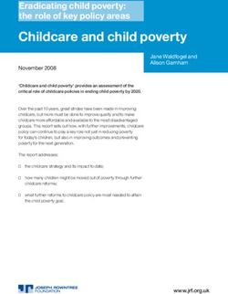 Childcare and child poverty - Eradicating child poverty: the role of key policy areas - Joseph Rowntree Foundation