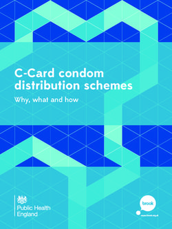 C-Card condom distribution schemes - Why, what and how - C-Card condom distribution schemes - why, what and how