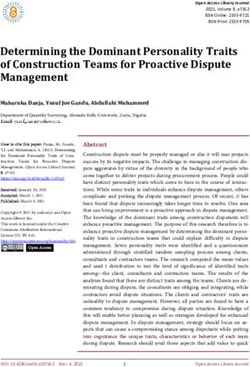 Determining the Dominant Personality Traits of Construction Teams for Proactive Dispute Management