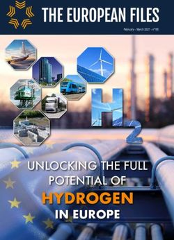 HYDROGEN POTENTIAL OF - IN EUROPE - The European Files