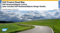 SAP PRODUCT ROAD MAP SAP BUSINESSOBJECTS LUMIRA (ALSO INCLUDES SAP BUSINESSOBJECTS DESIGN STUDIO)
