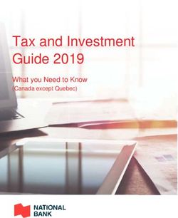 Tax and Investment Guide 2019 - What you Need to Know (Canada except Quebec) - National Bank