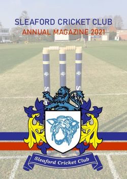 SLEAFORD CRICKET CLUB - ANNUAL MAGAZINE 2021