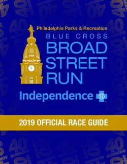 2019 OFFICIAL RACE GUIDE - Broad Street Run