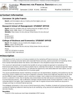 Contact Information Convenor: Dr Julie Francis - Concourse. ANU's ...