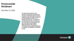 Provincewide Shutdown - December 21, 2020 - Ontario.ca