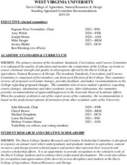 WEST VIRGINIA UNIVERSITY - WVU Davis College