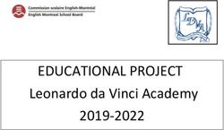 EDUCATIONAL PROJECT Leonardo da Vinci Academy 2019-2022