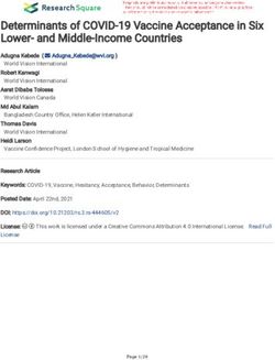 Determinants of COVID-19 Vaccine Acceptance in Six Lower- and Middle-Income Countries