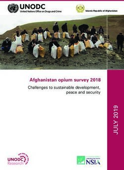 Afghanistan opium survey 2018 - Challenges to sustainable development, peace and security - United Nations Office on Drugs and Crime