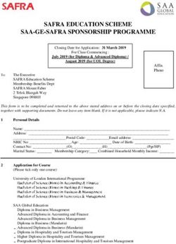 SAFRA EDUCATION SCHEME SAA-GE-SAFRA SPONSORSHIP PROGRAMME - MIS EDUCATION SCHEME