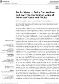 Public Views of Dairy Calf Welfare and Dairy Consumption Habits of American Youth and Adults