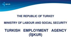 TURKISH EMPLOYMENT AGENCY (İŞKUR) - THE REPUBLIC OF TURKEY MINISTRY OF LABOUR AND SOCIAL SECURITY