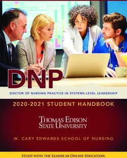 2020-2021 STUDENT HANDBOOK - W. CARY EDWARDS SCHOOL OF NURSING DOCTOR OF NURSING PRACTICE IN SYSTEMS-LEVEL LEADERSHIP