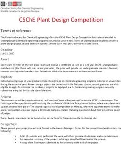CSCHE PLANT DESIGN COMPETITION - THE CHEMICAL INSTITUTE OF ...