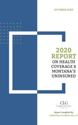 REPORT ON HEALTH 2020 - Montana Healthcare Foundation