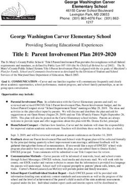 Title I: Parent Involvement Plan 2019-2020