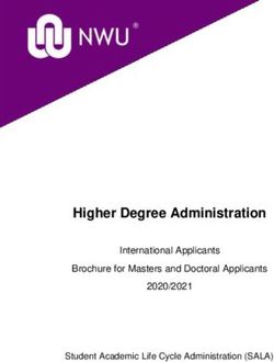 Higher Degree Administration - International Applicants Brochure for Masters and Doctoral Applicants 2020/2021 - Studies | NWU