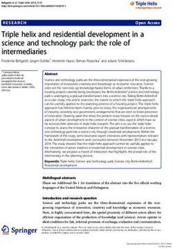 Triple helix and residential development in a science and technology park: the role of intermediaries - Brill