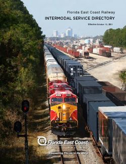 Florida East Coast Railway - INTERMODAL SERVICE DIRECTORY Effective October 15, 20 - Florida East Coast ...