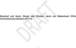 Bracknell and Ascot, Slough and Windsor, Ascot and Maidenhead CCGs Commissioning Intentions 2017/18