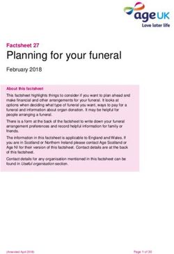 Planning for your funeral - Factsheet 27 - Age UK