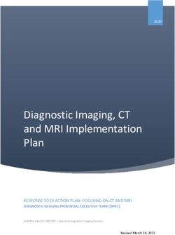 Diagnostic Imaging, CT and MRI Implementation Plan - RESPONSE TO DI ACTION PLAN: FOCUSING ON CT AND MRI