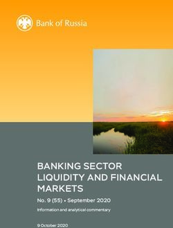 BANKING SECTOR LIQUIDITY AND FINANCIAL MARKETS - No. 9 (55) September 2020 Information and analytical commentary