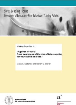 "Against all odds" Does awareness of the risk of failure matter for educational choices? - Working Paper No. 181