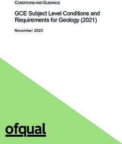 GCE Subject Level Conditions and Requirements for Geology (2021) - CONDITIONS AND GUIDANCE