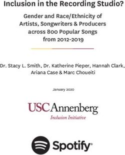 Inclusion in the Recording Studio? - Gender and Race/Ethnicity of Artists, Songwriters & Producers across 800 Popular Songs from 2012-2019 - USC ...