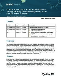 COVID-19: Evaluation of Disinfection Options for N95 Filtering Facepiece Respirators in the Context of the Pandemic - INSPQ