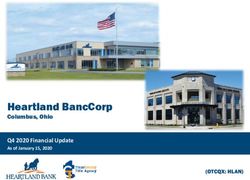HEARTLAND BANCCORP COLUMBUS, OHIO - Q4 2020 FINANCIAL UPDATE
