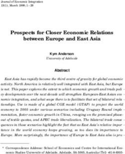 P rospects for Closer Economic Relations between Europe and East Asia