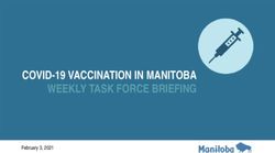 COVID-19 VACCINATION IN MANITOBA WEEKLY TASK FORCE BRIEFING - February 3, 2021 - Province of Manitoba