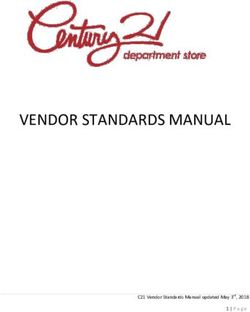 VENDOR STANDARDS MANUAL - Century21 Department Stores