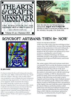 ROYCROFT ARTISANS: THEN & NOW - Volume 23, no. 2 Summer 2021 - Colorado Arts & Crafts Society