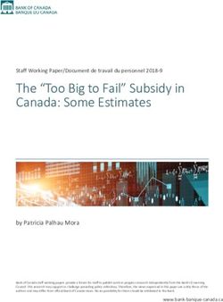 The "Too Big to Fail" Subsidy in Canada: Some Estimates - Bank of Canada