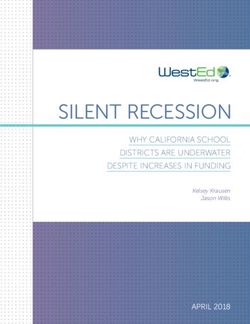 SILENT RECESSION WHY CALIFORNIA SCHOOL DISTRICTS ARE UNDERWATER DESPITE INCREASES IN FUNDING - WestEd