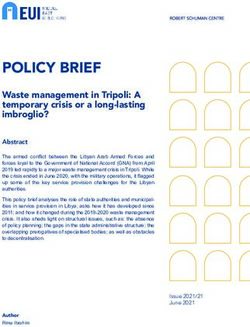 Waste management in Tripoli: A temporary crisis or a long-lasting imbroglio? - CADMUS, EUI Research Repository.