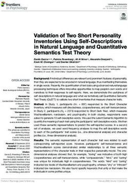 Validation of Two Short Personality Inventories Using Self-Descriptions in Natural Language and Quantitative Semantics Test Theory - Frontiers