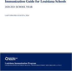 Immunization Guide for Louisiana Schools - 2020-2021 SCHOOL YEAR - Louisiana Immunization Program